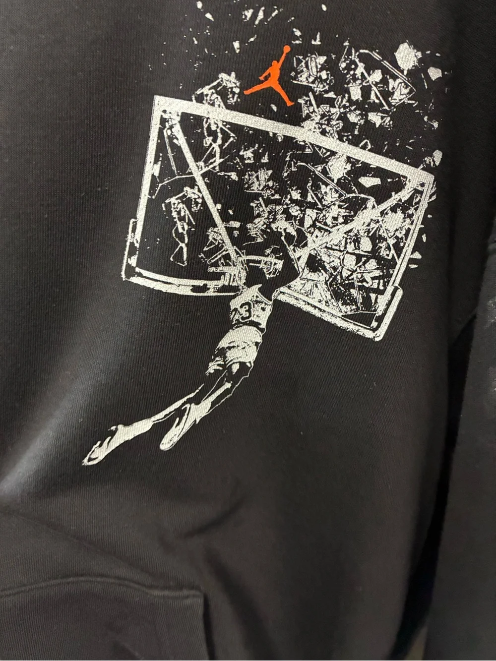 Jordan Sweatshirt Men’s Black Brooklyn Fleece Hoodie Sweater Nike Air SZ SM Used